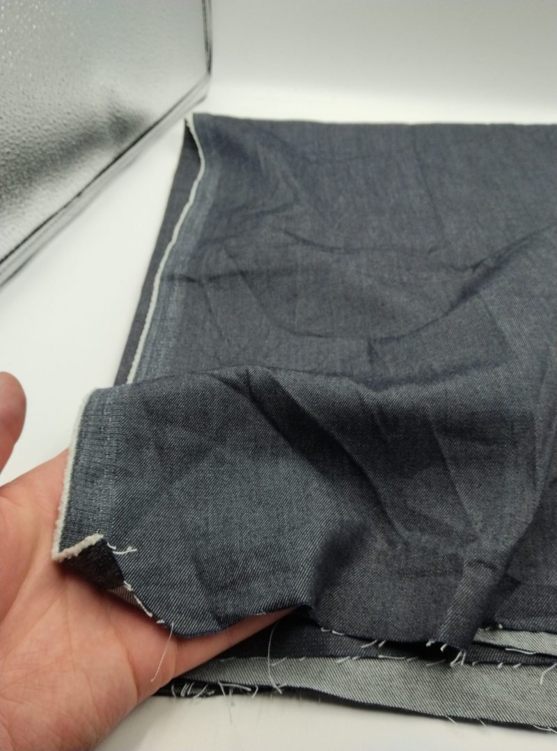 Lightweight Denim Cotton Fabric – Soft Thin Chambray Look Material for Shirts, Dresses, Crafts & Home Projects | 150 cm Width (59 in)