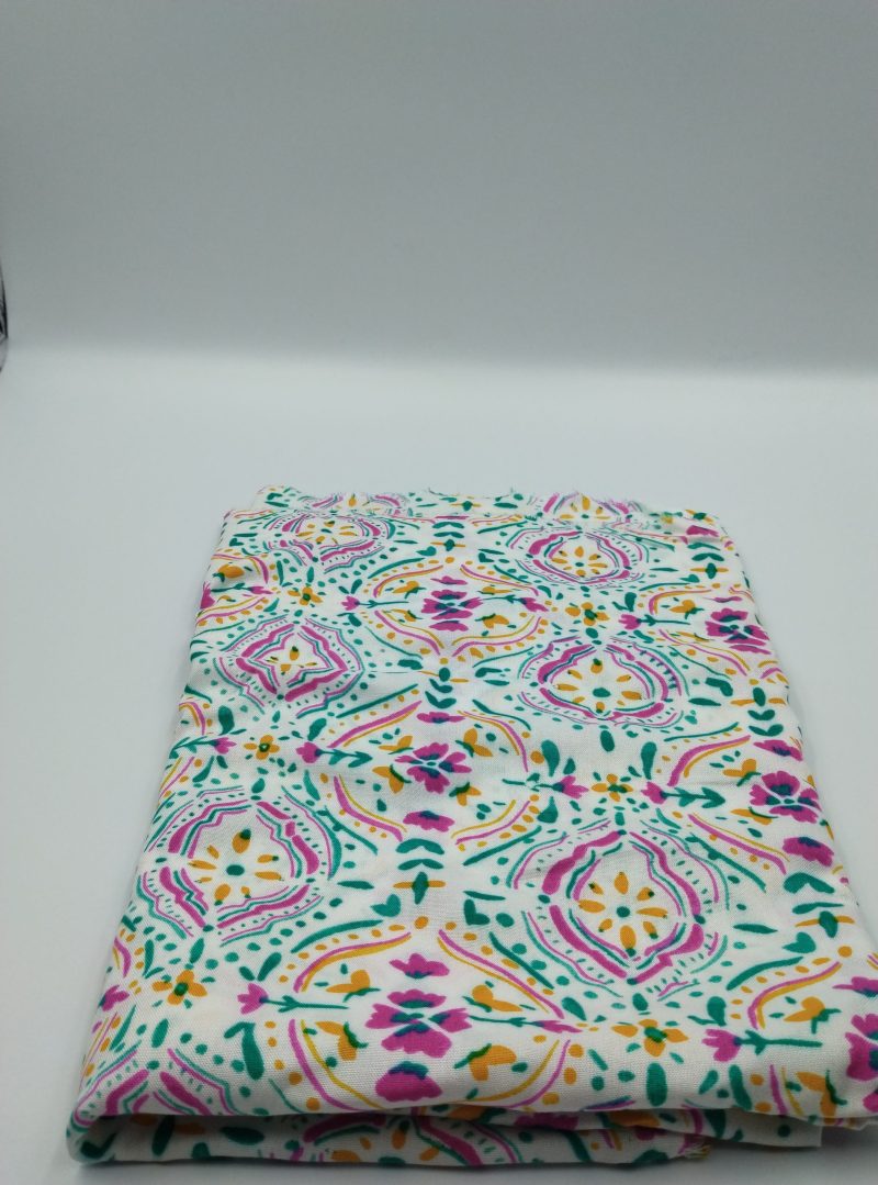 Colorful Boho Viscose Cotton Fabric for Dresses, Dress Fabric for Blouses, Blouse Fabric for Skirts, Skirt Fabric Drapey Soft (150x100 cm)