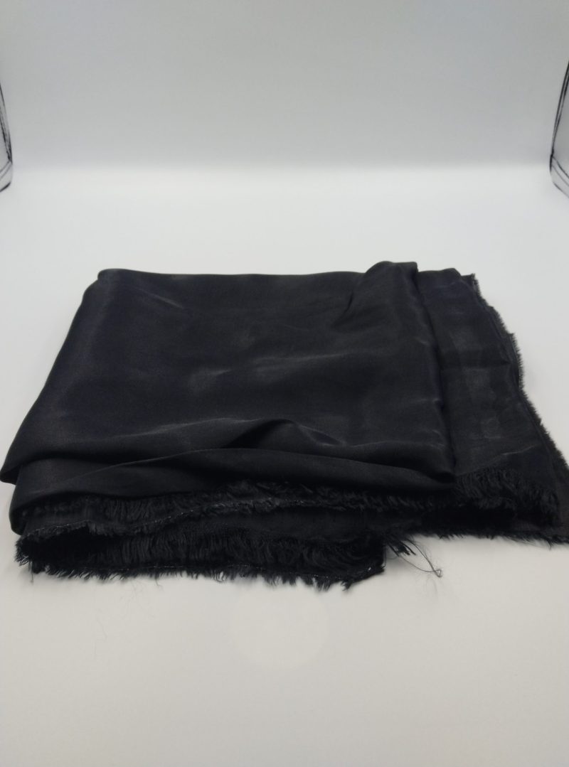 Black Organic 100% Cotton Poplin Fabric – Lightweight Natural Material for Shirts, Dresses, Bedding & Crafts | 150x100 cm (59x39 in)