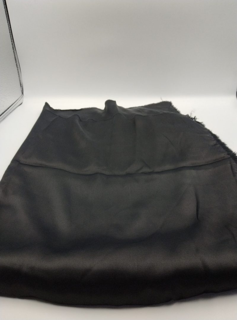 Black Organic 100% Cotton Poplin Fabric – Lightweight Natural Material for Shirts, Dresses, Bedding & Crafts | 150x100 cm (59x39 in)