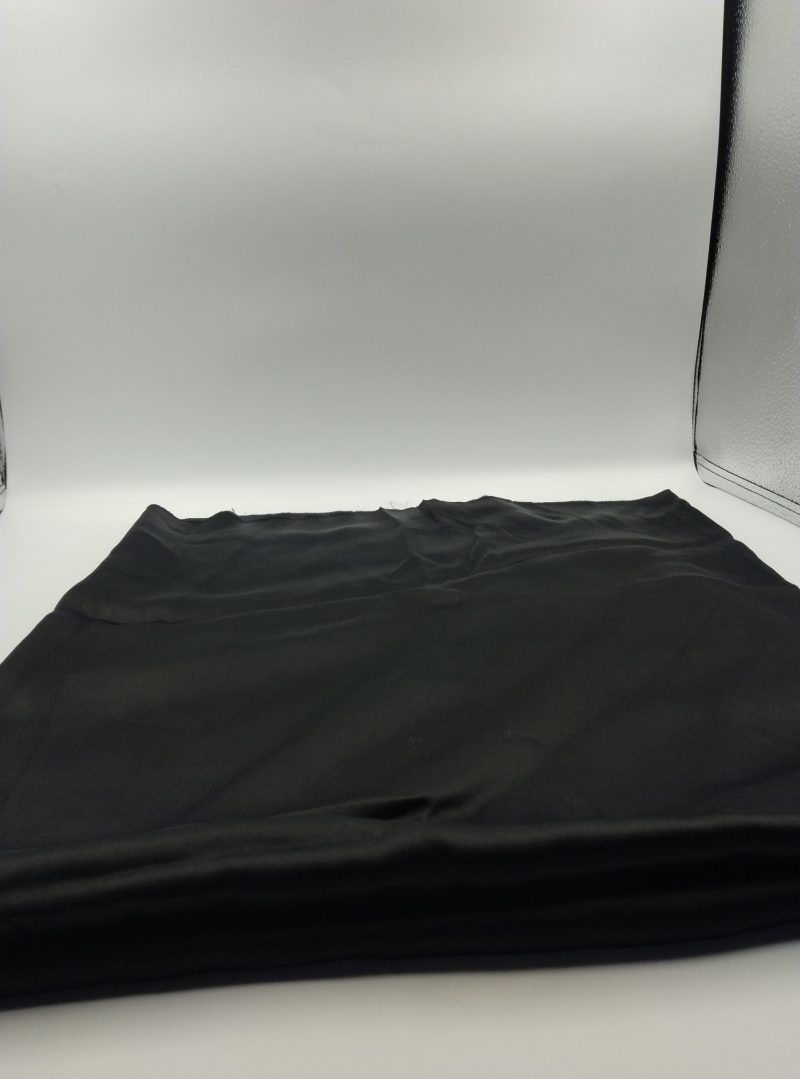 Black Organic 100% Cotton Poplin Fabric – Lightweight Natural Material for Shirts, Dresses, Bedding & Crafts | 150x100 cm (59x39 in)