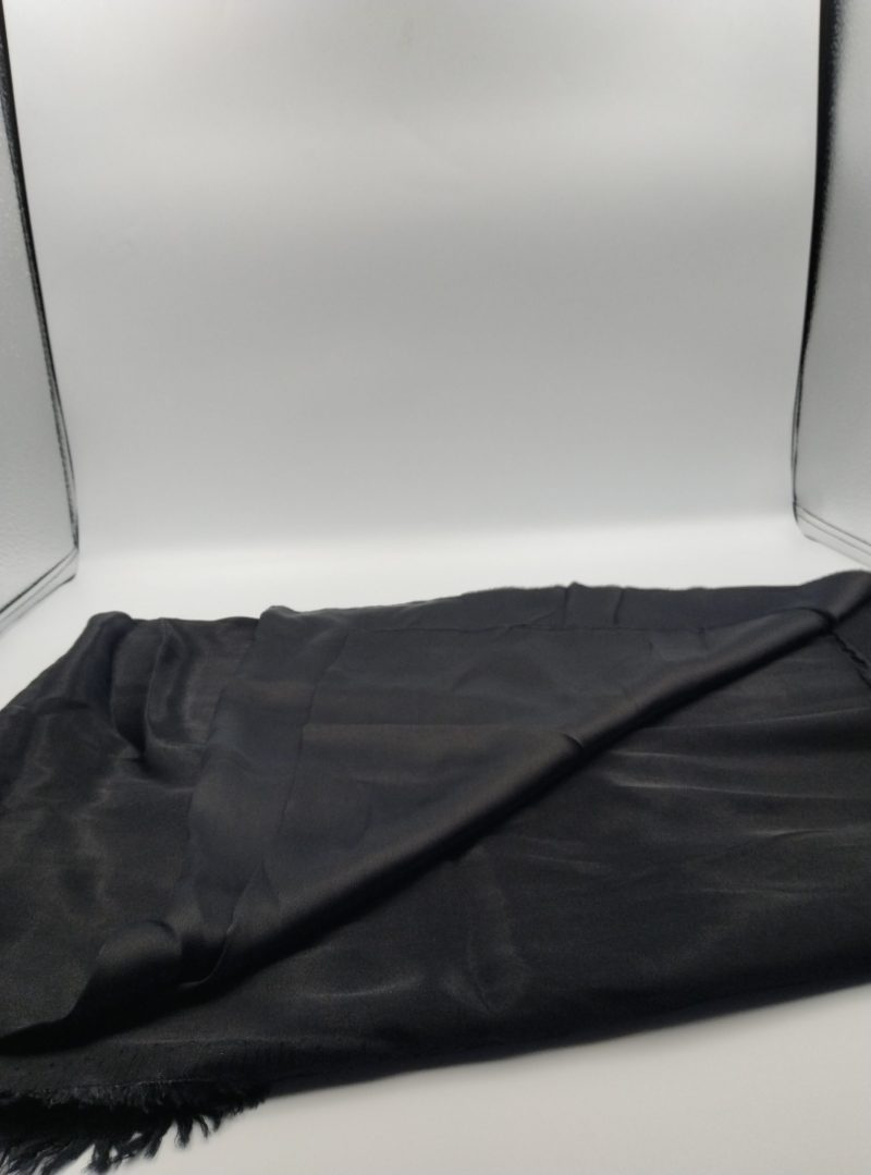 Black Organic 100% Cotton Poplin Fabric – Lightweight Natural Material for Shirts, Dresses, Bedding & Crafts | 150x100 cm (59x39 in)