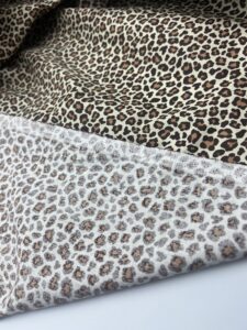 Leopar Desenli Viskon‑Pamuk Poplin Kumaş – Drapeli, Yumuşak ve Nefes Alan | 150 cm x 100 cm - ELNP1