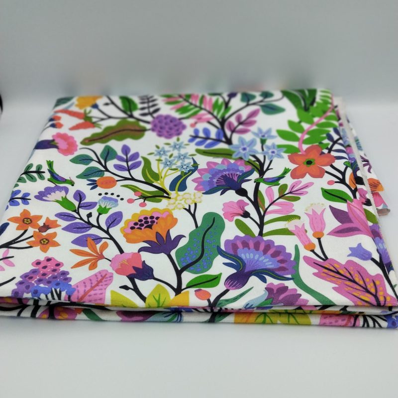 Botanical Floral Print Fabric - Digital Printed Upholstery Fabric, 100% Printed Polyester Fabric , 140 cm Wide - Home Textile, Sewing Fabric