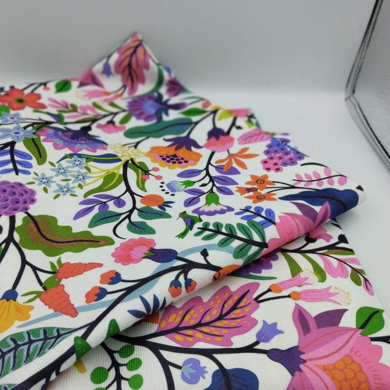 Botanical Floral Print Fabric - Digital Printed Upholstery Fabric, 100% Printed Polyester Fabric , 140 cm Wide - Home Textile, Sewing Fabric