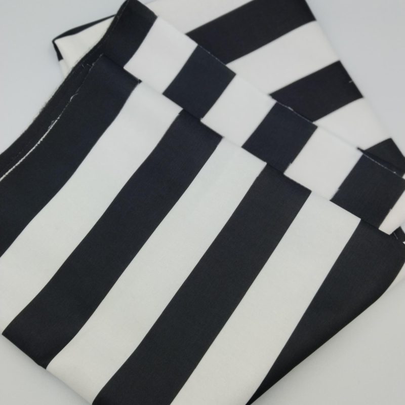 Black and White Striped Upholstery Fabric, Wide, Sofa Cover, Cushion,Pillowcase,Chair&Furniture Fabric by the Yard (Width 140 cm-55,11 inch)