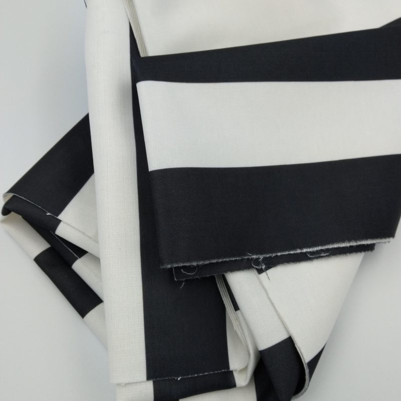 Black and White Striped Upholstery Fabric, Wide, Sofa Cover, Cushion,Pillowcase,Chair&Furniture Fabric by the Yard (Width 140 cm-55,11 inch)