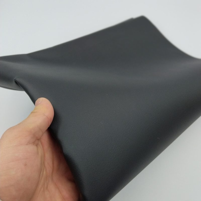 Black Faux Leather Fabric - Premium Upholstery Vinyl - Ideal for Furniture & Car Seats - 140 cm Wide - Fabric for Chairs, Handbags, Wallets