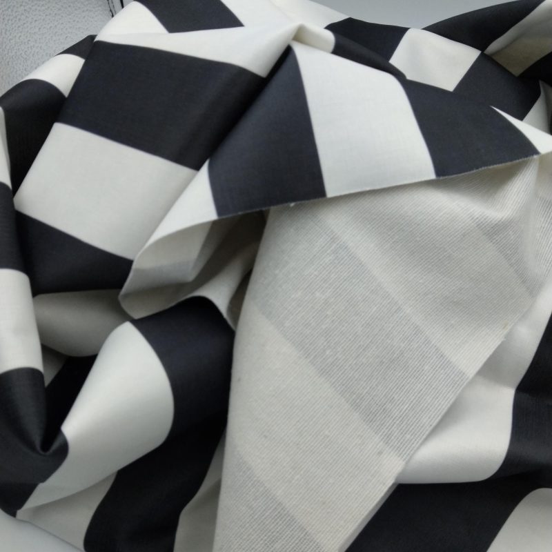 Black and White Striped Upholstery Fabric, Wide, Sofa Cover, Cushion,Pillowcase,Chair&Furniture Fabric by the Yard (Width 140 cm-55,11 inch)