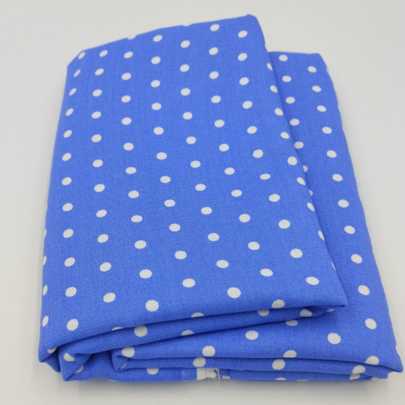 Blue Polka Dot Viscose Fabric by Yard – Soft Drapey Lightweight Material for Dresses, Skirts, Summer Clothing (150cm x 100cm | 59in x 39inc)