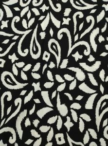 Siyah‑Beyaz Viskon‑Pamuk Kumaş – Drapeli, Yumuşak ve Hafif Doku | 150 cm x 100 cm - ELNV38