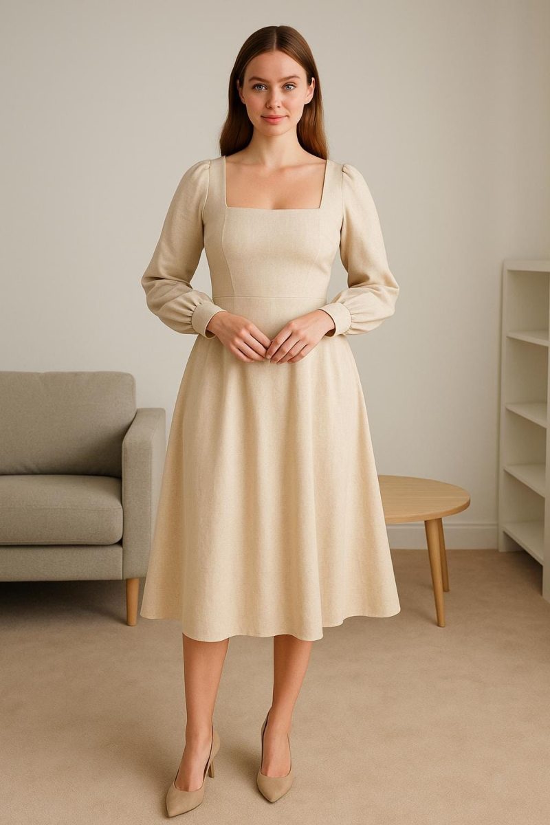 100% Cotton American Cloth (Hambez Fabric) - Natural Beige - Width 215 cm, Fashion and Home Textil, Dresses, Pants, Jackets, Tablecloths