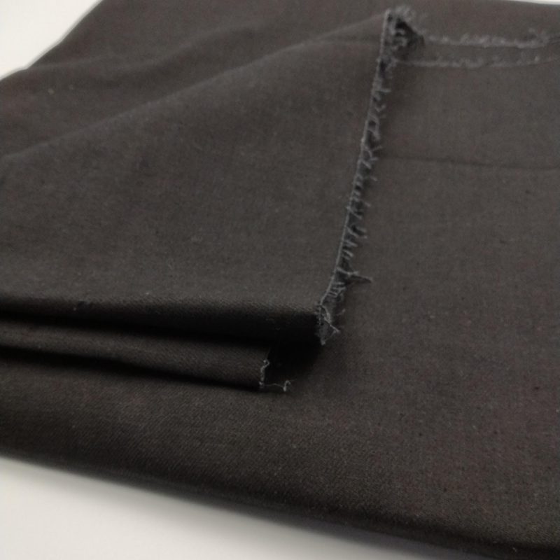Black Lightweight Cotton Denim Fabric – Soft Breathable Jean Material for Jackets, Pants, Dresses & Crafts | 145 cm Width
