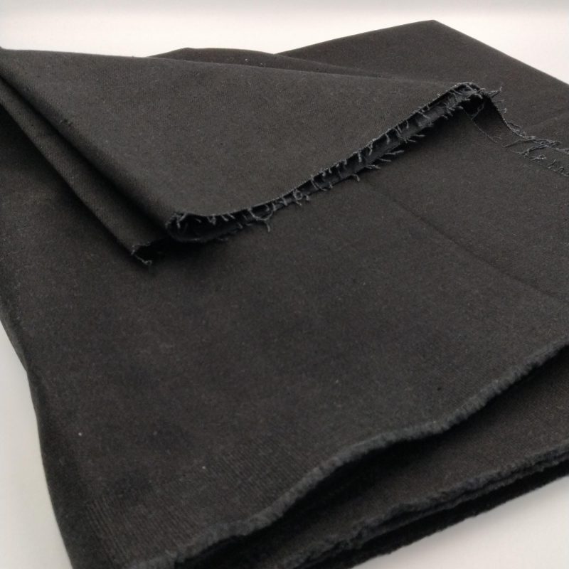 Black Lightweight Cotton Denim Fabric – Soft Breathable Jean Material for Jackets, Pants, Dresses & Crafts | 145 cm Width
