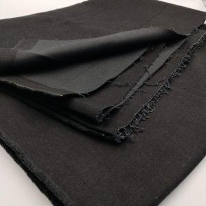 Siyah Hafif Pamuk Denim Kumaş – Yumuşak, Nefes Alan Jean Dokusu | 145 cm Genişlik