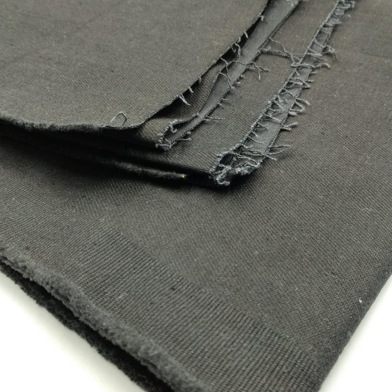 Black Lightweight Cotton Denim Fabric – Soft Breathable Jean Material for Jackets, Pants, Dresses & Crafts | 145 cm Width