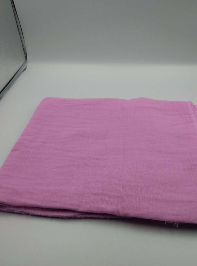 Pink Double Gauze Cotton Muslin Fabric by the Yard – Soft & Breathable Fabric for Baby Items, Dresses, Kimonos | 59x39 in (150x100 cm)