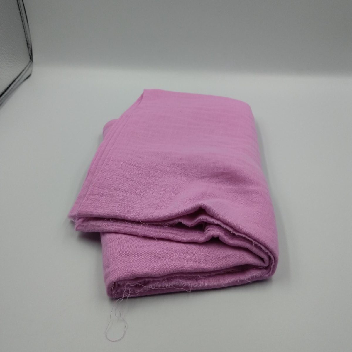Pembe Çift Katlı Gazlı Pamuk Muslin Kumaş – Yumuşak, Nefes Alan ve Hafif Doku | 150 cm x 100 cm