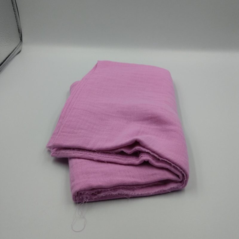 Pink Double Gauze Cotton Muslin Fabric by the Yard – Soft & Breathable Fabric for Baby Items, Dresses, Kimonos | 59x39 in (150x100 cm)