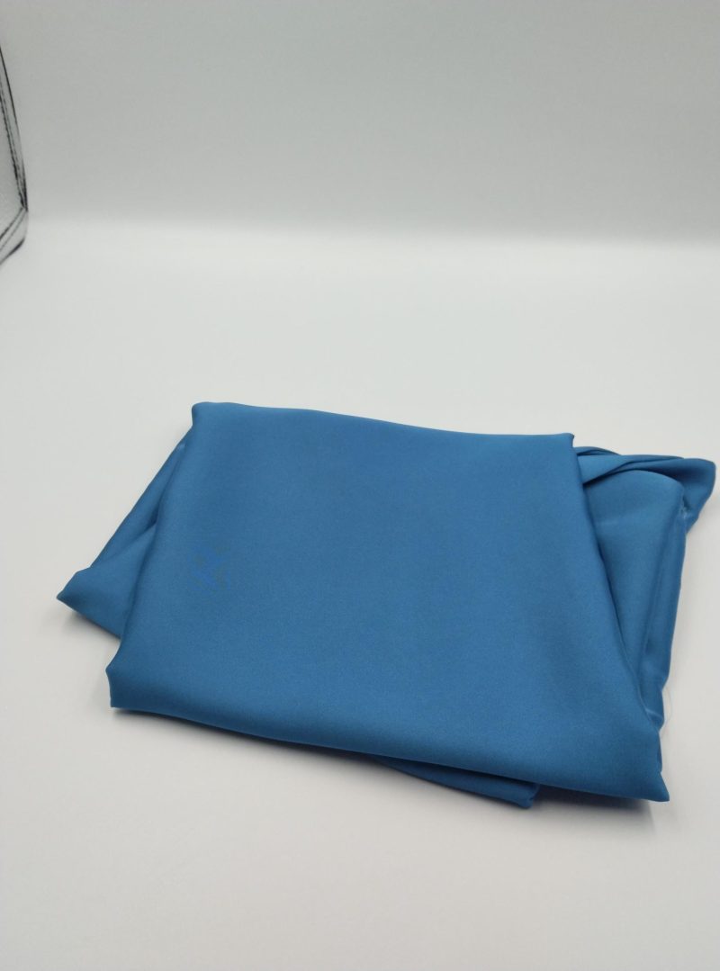 Sky Blue Satin Chiffon Fabric by the Yard – Soft Drapey Shiny Silk-Feel Material for Dresses, Scarves & Eveningwear | 59x39 in (150x100 cm)