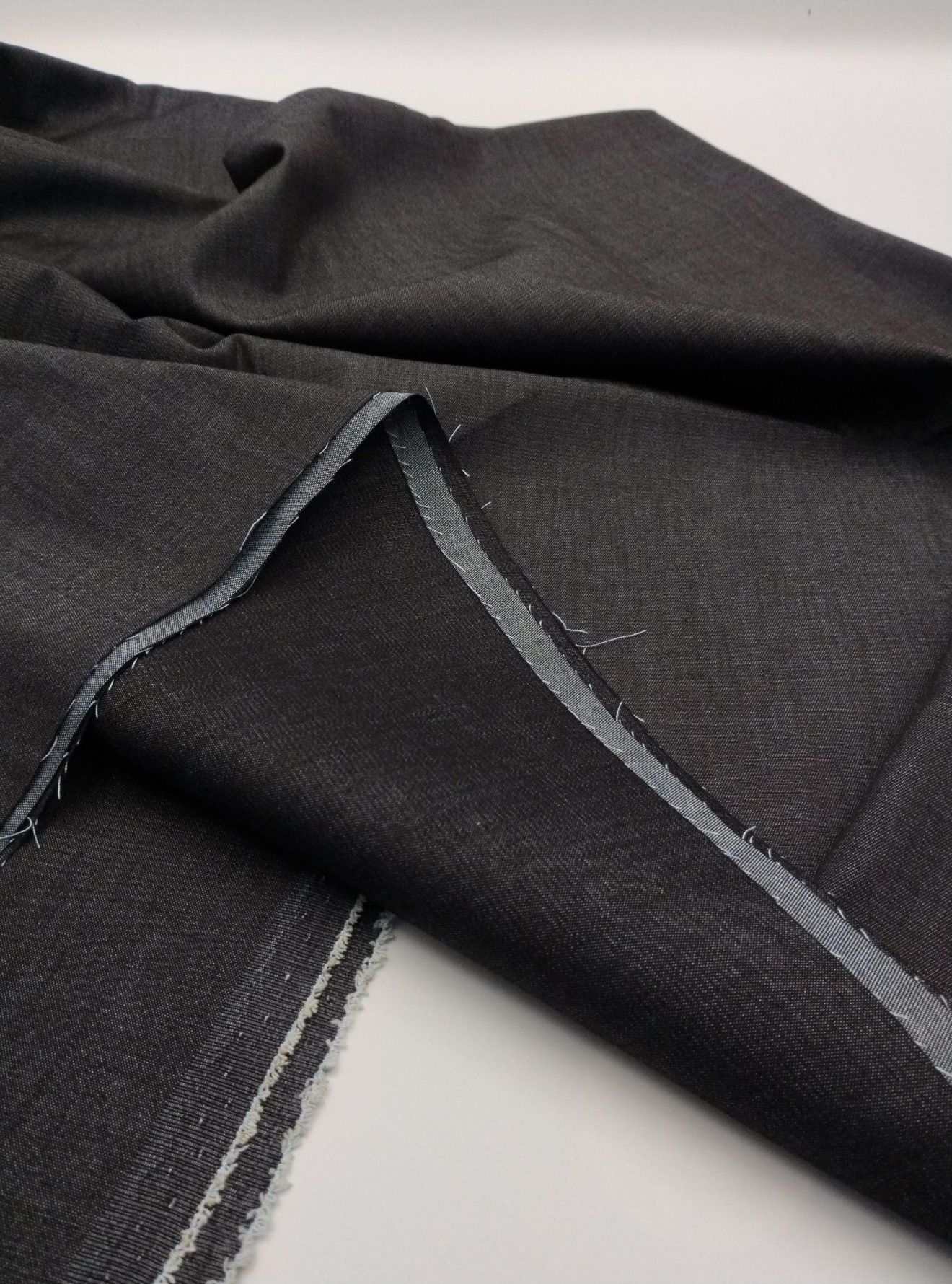 Esnek Siyah Denim Kumaş – Pamuklu, Kot Kumaş | Pantolon, Ceket, Etek  | 150 cm Genişlik