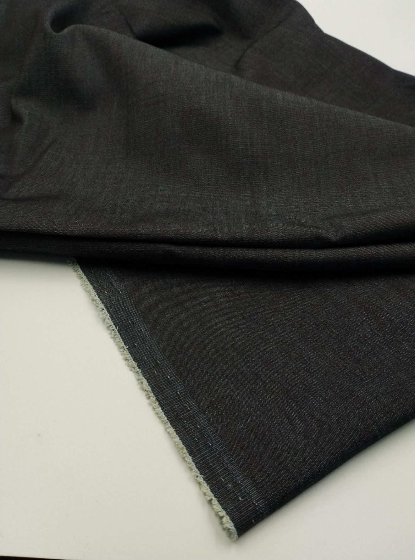 Esnek Siyah Denim Kumaş – Pamuklu, Kot Kumaş | Pantolon, Ceket, Etek  | 150 cm Genişlik