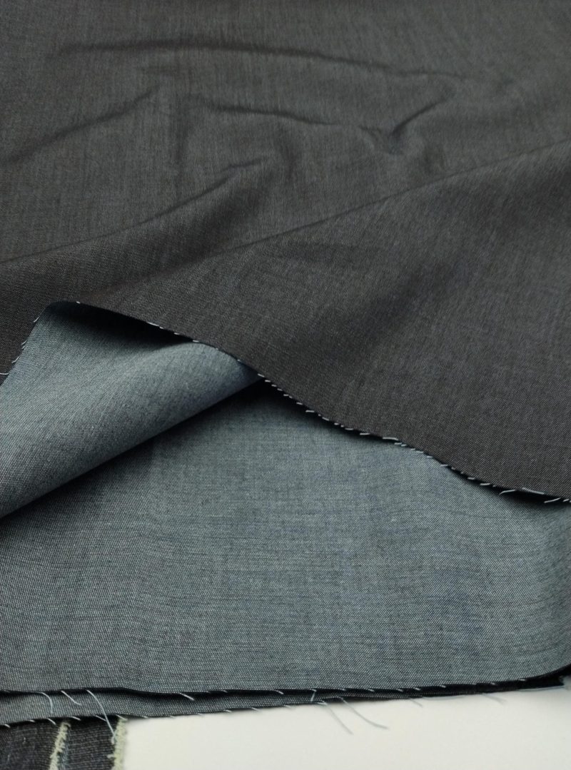 Stretch Black Denim Fabric by the Yard – Flexible Cotton Jean Material for Pants, Jackets, Skirts, DIY Sewing | 59x39 in (150x100 cm)