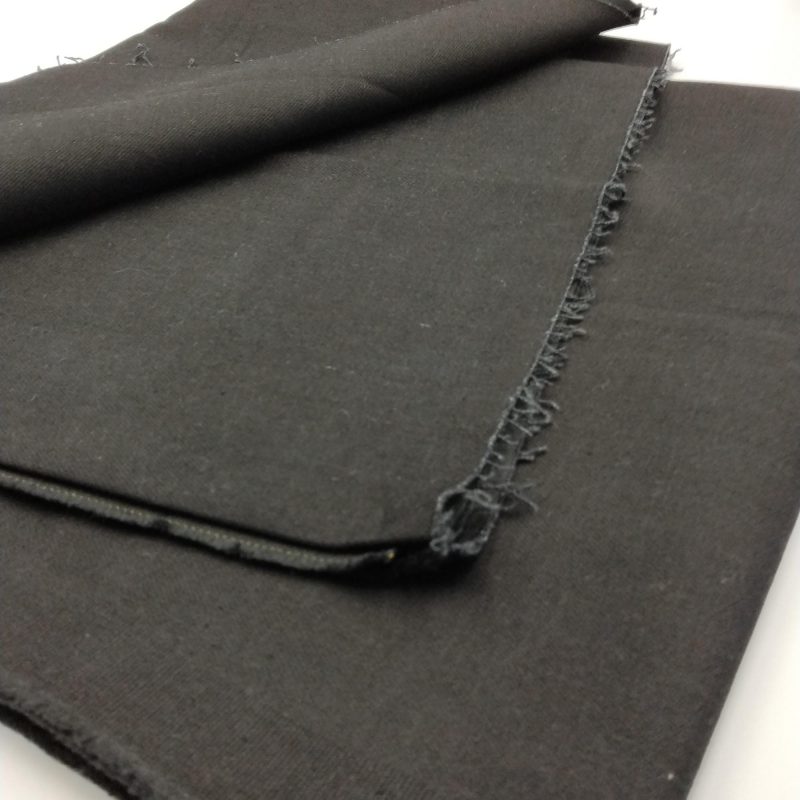 Black Lightweight Cotton Denim Fabric – Soft Breathable Jean Material for Jackets, Pants, Dresses & Crafts | 145 cm Width
