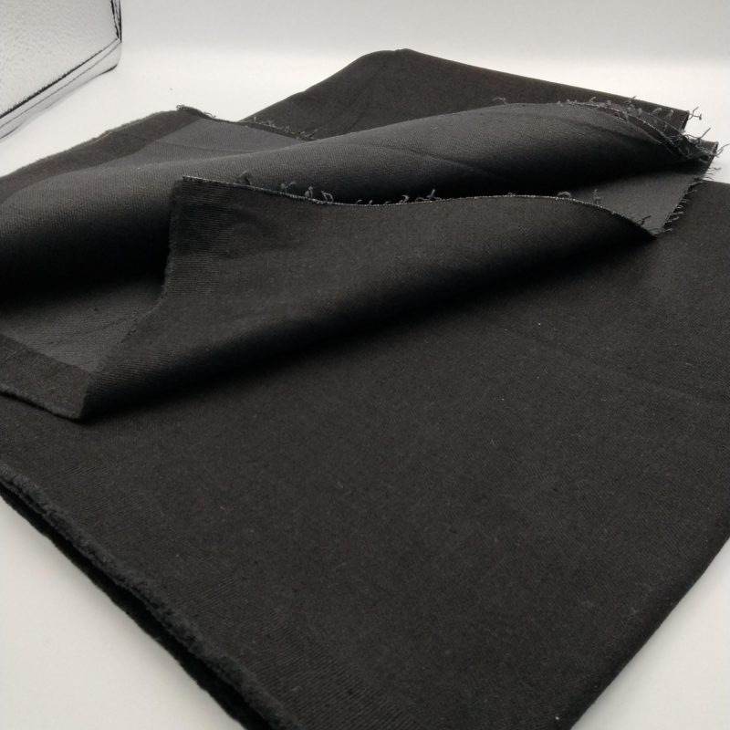 Black Lightweight Cotton Denim Fabric – Soft Breathable Jean Material for Jackets, Pants, Dresses & Crafts | 145 cm Width