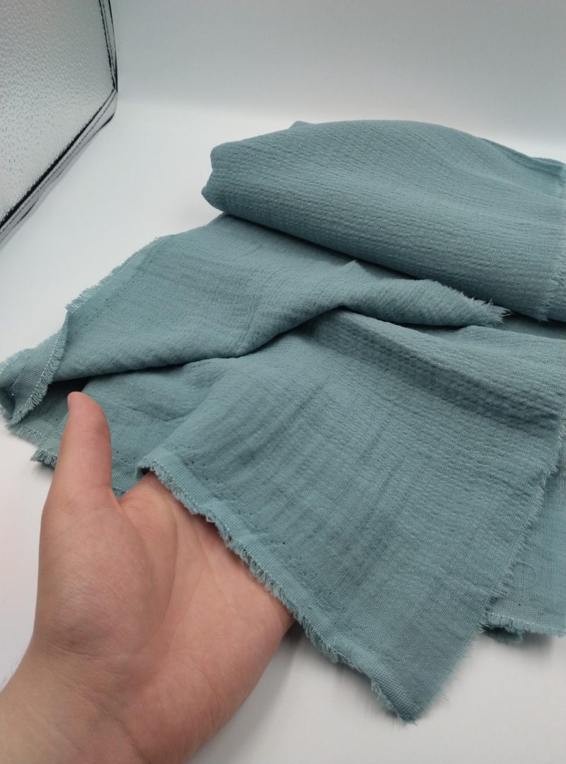 Double Gauze Cotton Muslin Fabric by the Yard – Soft Breathable 2 Layer Material for Baby Blankets, Dresses & Sewing | 59x39 in (150x100 cm)