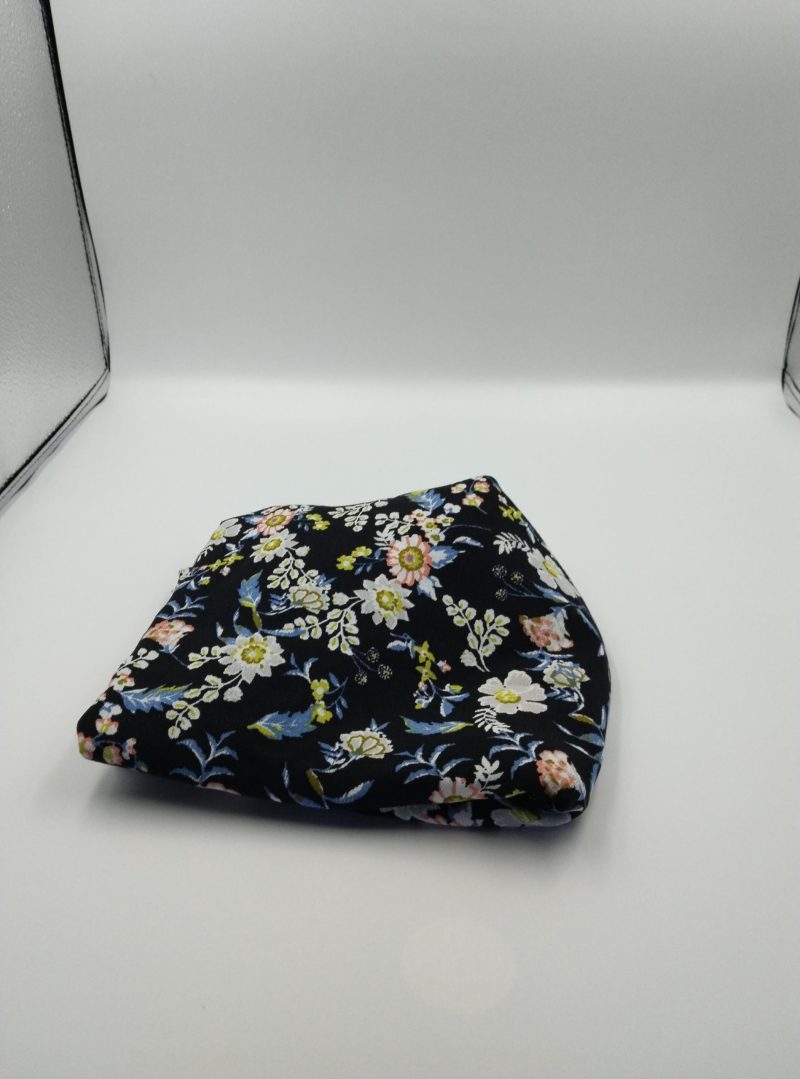 Floral Crinkle Cotton Viscose Fabric by the Yard – Lightweight Drapey Material for Dresses, Blouses & Skirts | 55x39 in (140x100 cm)