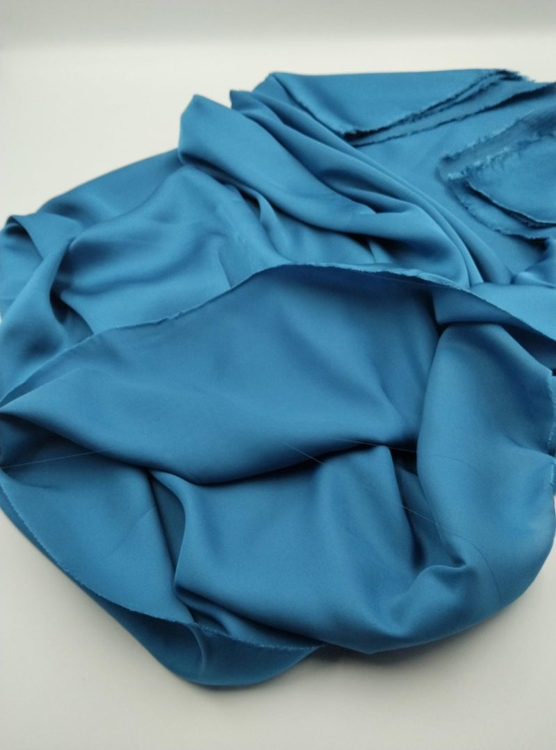 Sky Blue Satin Chiffon Fabric by the Yard – Soft Drapey Shiny Silk-Feel Material for Dresses, Scarves & Eveningwear | 59x39 in (150x100 cm)
