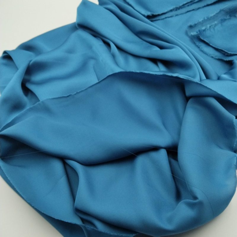 Sky Blue Satin Chiffon Fabric by the Yard – Soft Drapey Shiny Silk-Feel Material for Dresses, Scarves & Eveningwear | 59x39 in (150x100 cm)
