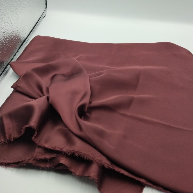 Wine Red Satin Chiffon Fabric by the Yard – Drapey Soft Shiny Silk-Feel Material for Dresses, Blouses & Eveningwear | 59x39 in (150x100 cm)