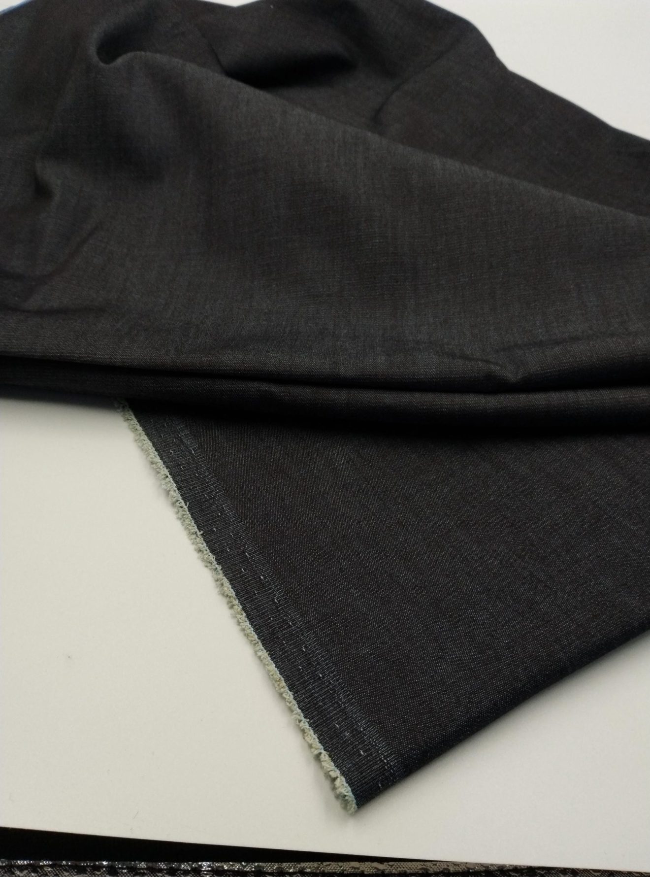 Esnek Siyah Denim Kumaş – Pamuklu, Kot Kumaş | Pantolon, Ceket, Etek  | 150 cm Genişlik