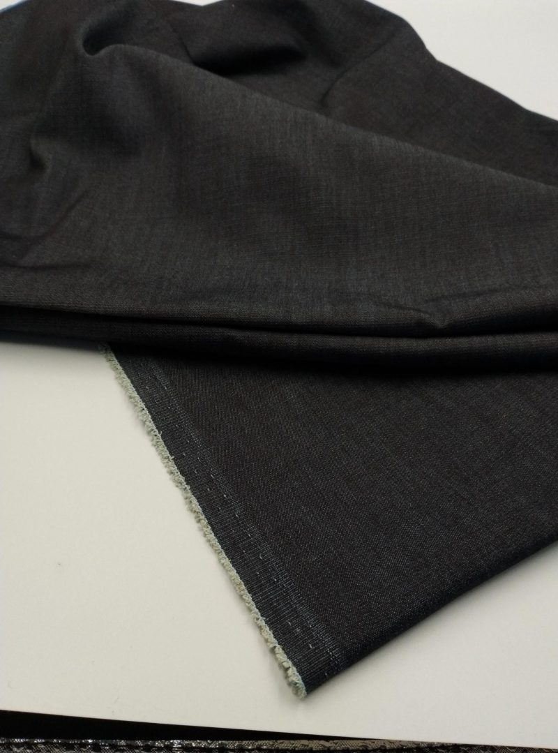 Stretch Black Denim Fabric by the Yard – Flexible Cotton Jean Material for Pants, Jackets, Skirts, DIY Sewing | 59x39 in (150x100 cm)