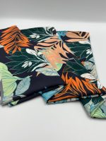 Tropikal Palmiye Yaprağı Desenli Viskon Voile Kumaş – Yumuşak, Hafif ve Dökümlü Yazlık Kumaş | 145x100 cm ELNV79 - Görsel 6