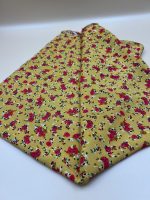 Hardal Renkli Minik Güller Viskon Kumaş – Hafif, Yumuşak ve Akıcı Yazlık Kumaş | 150x100 cm ELNV84 - Görsel 6