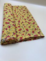 Hardal Renkli Minik Güller Viskon Kumaş – Hafif, Yumuşak ve Akıcı Yazlık Kumaş | 150x100 cm ELNV84 - Görsel 7