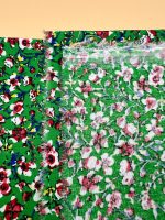 Yeşil Zambak Çiçek Desenli Viskon Kumaş – Yumuşak, Dökümlü ve Nefes Alan Yazlık Kumaş | 150x100 cm ELNV80 - Görsel 5