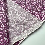 Pembe Mini Çiçek Desenli Pamuk Viskon Kumaş – Yumuşak, Hafif ve Dökümlü Yazlık Kumaş | 150x100 cm ELNV78 - Görsel 8