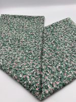 Yeşil Mini Çiçek Desenli Pamuk Viskon Kumaş – Yumuşak, Dökümlü ve Nefes Alan Yazlık Elbiselik Kumaş | 150x100 cm ELNV76 - Görsel 2