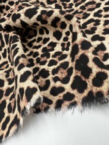Leopar Desenli Viskon Kumaş, Leopar Tasarımlı Viskon Kumaş | 150 cm ELNV91
