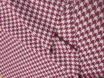 Pembe Ekose Desenli Tüvit Kumaş – Montlar, Ceketler ve Etekler için Yumuşak Yün Karışımı Malzeme |  150 cm Genişlik- ELNY1